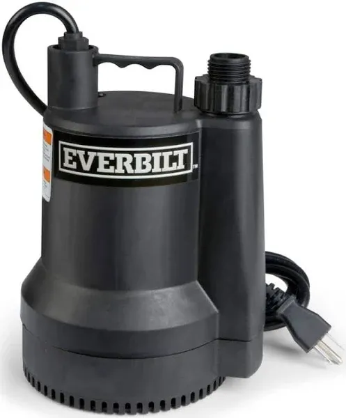 Everbilt SUP54-HD 1/6hp Plastic Submersible Utility Pump