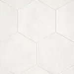 Bedrosians Allora Hexagon Matte Porcelain Tile 8.5" x 10", Solid White (29-Pack, 12.67 sf)