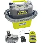 Ryobi PCL733K ONE+ 18V Cordless 1 gal. Wet/Dry Vacuum Kit with 4.0Ah Battery and Charger