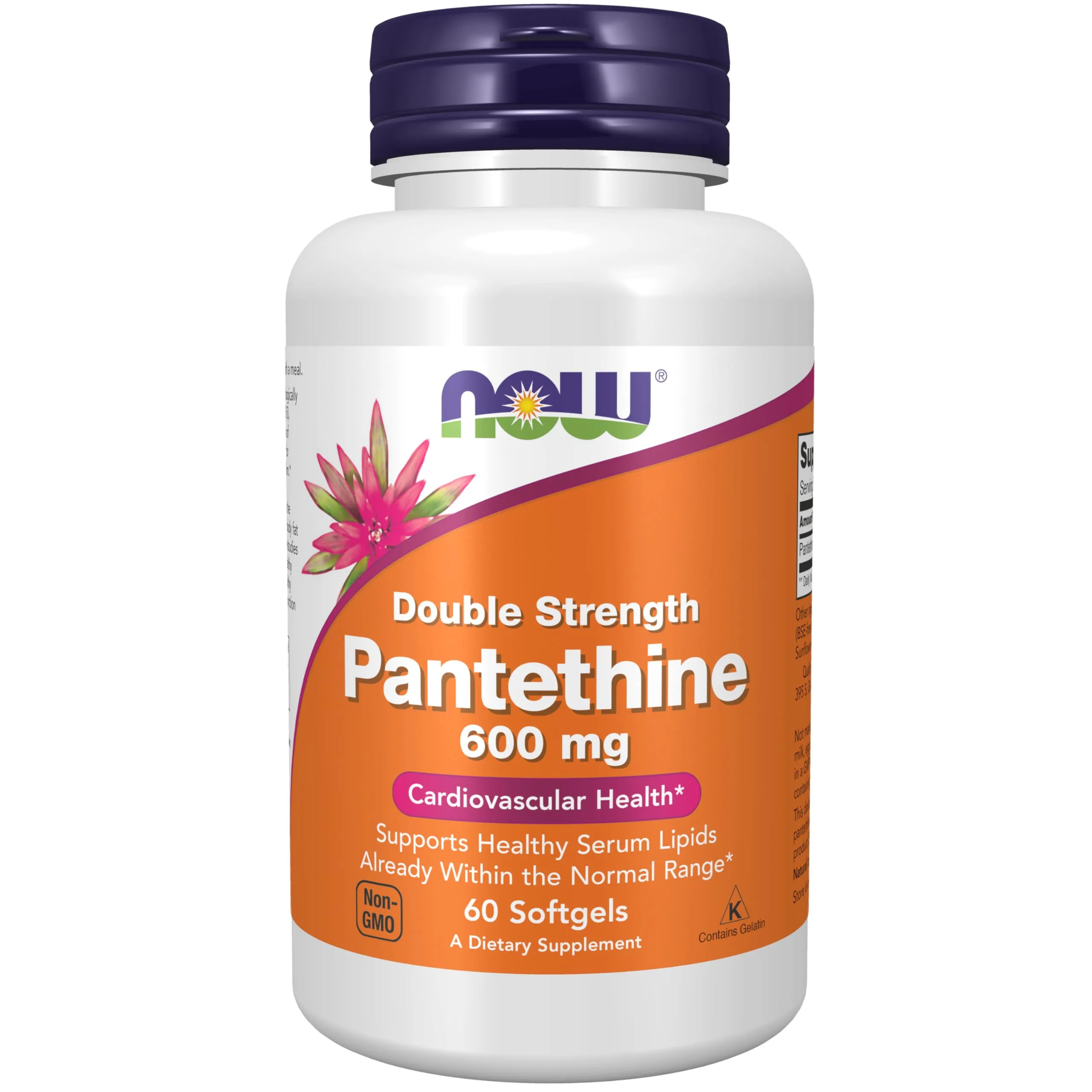 Now Foods Pantethine - 600 mg - 60 Softgels