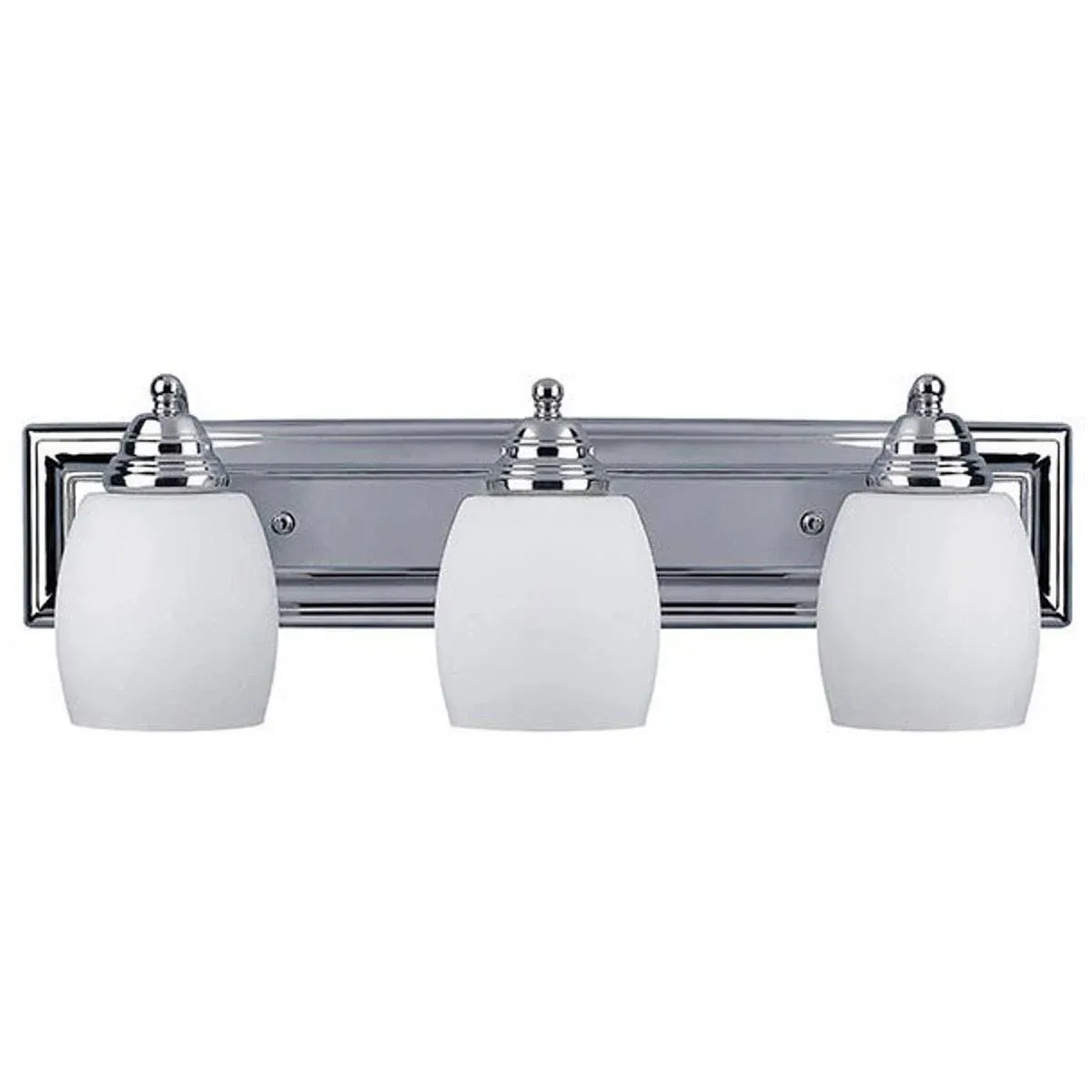 Griffin Collection - 24" Triple Wall Light in Brushed Pewter with Flat Opal Glass by Canarm