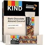 Kind Fruit and Nut Bars, Dark Chocolate Almond & Coconut, 1.4 oz Bar, 12/Box