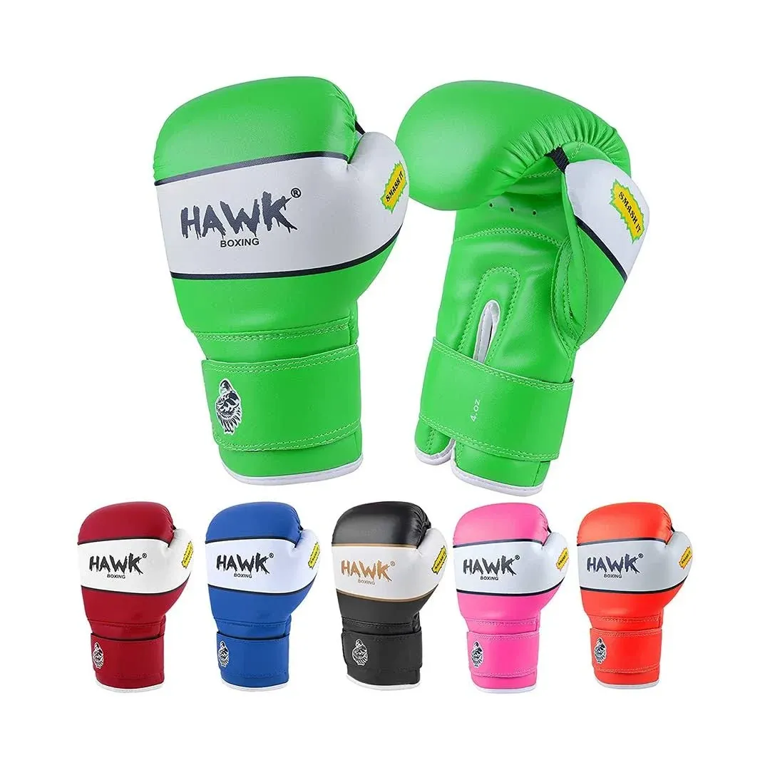 Hawk Sports Kids Boxing Gloves for Full Punching &amp; Blocking Power, 4 oz - Green