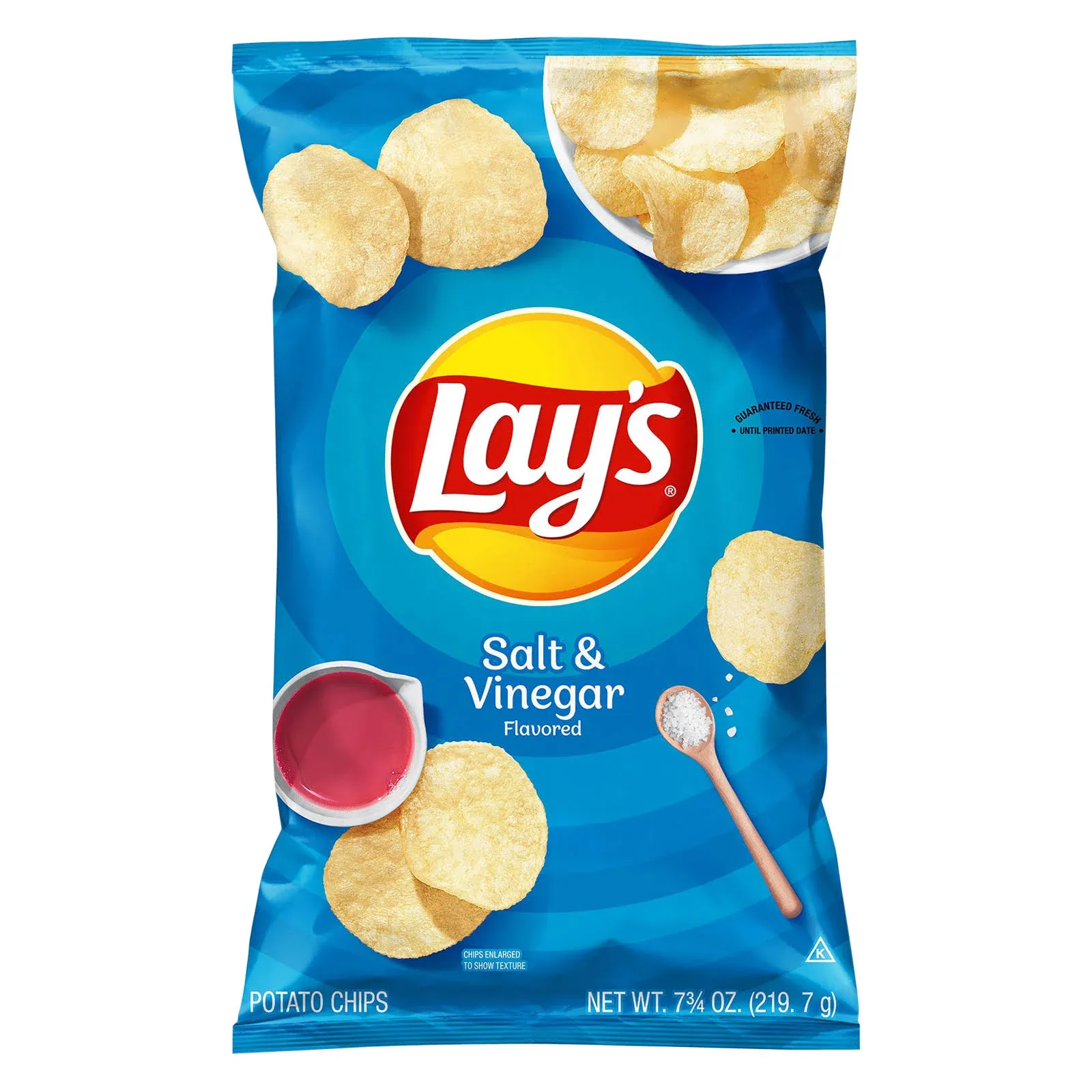 Lay's Salt and Vinegar Potato Chips 7.75 Oz Plastic Bag