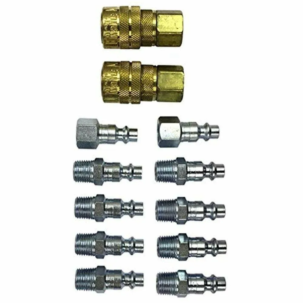 Milton S-210 1/4 in. NPT M-Style Coupler and Plug Kit, 12-Piece