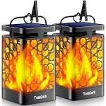 Solar Lights Upgraded Solar Lantern Flickering Flame Outdoor Hanging Lan