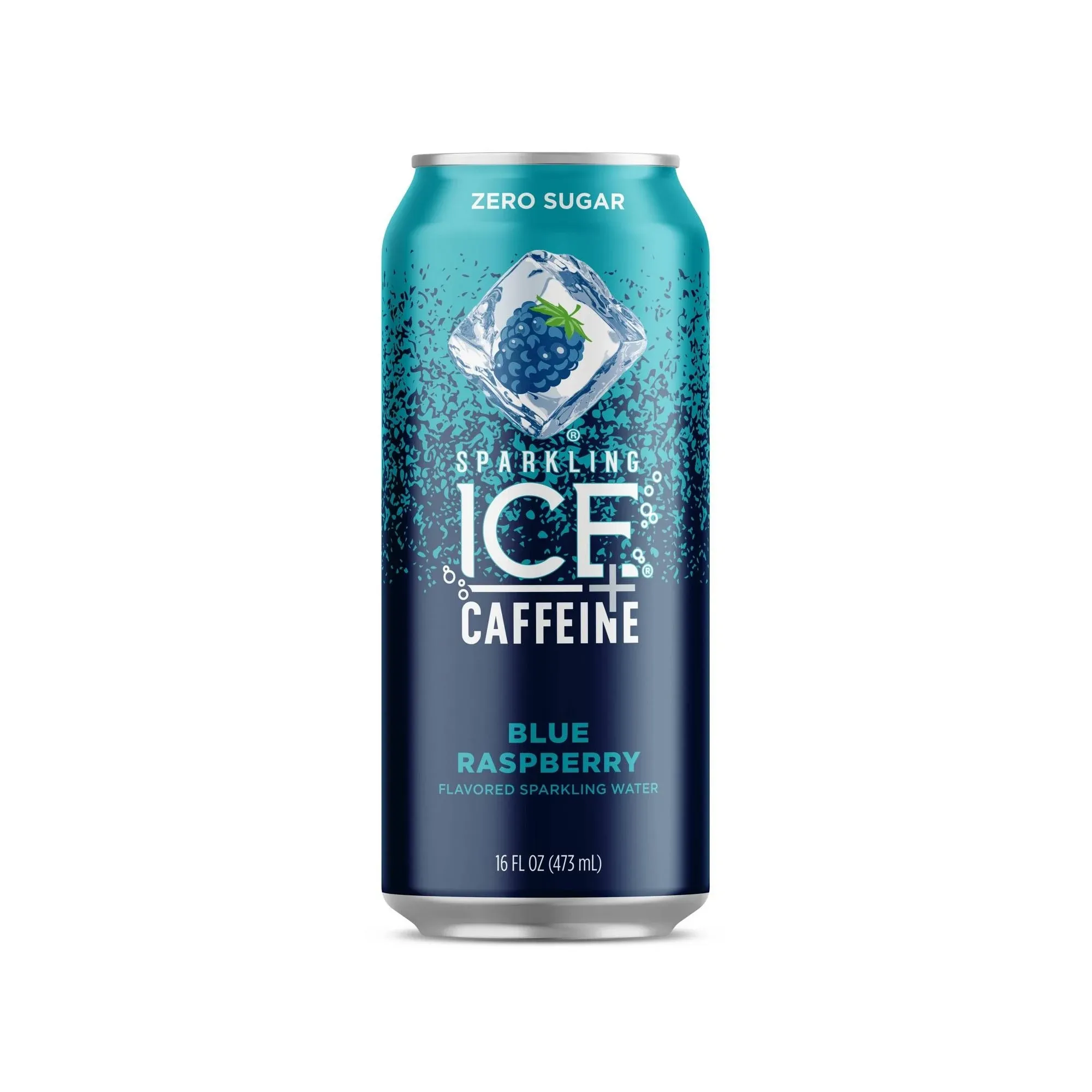 Sparkling Ice + Caffeine Blue Raspberry Sparkling Water, 16 fl oz