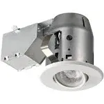 Globe Electric 3 in. White Swivel Spotlight Recessed Lighting Kit