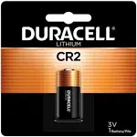 Duracell Cr2 Lithium Battery 3v 2 Batteries on a card