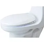 Brondell L60-EW LumaWarm Heated Toilet Seat with Night Light, Three Temperature Settings, Gentle Close Lid, Easy Installation, Built-in Controls, Elongated, White