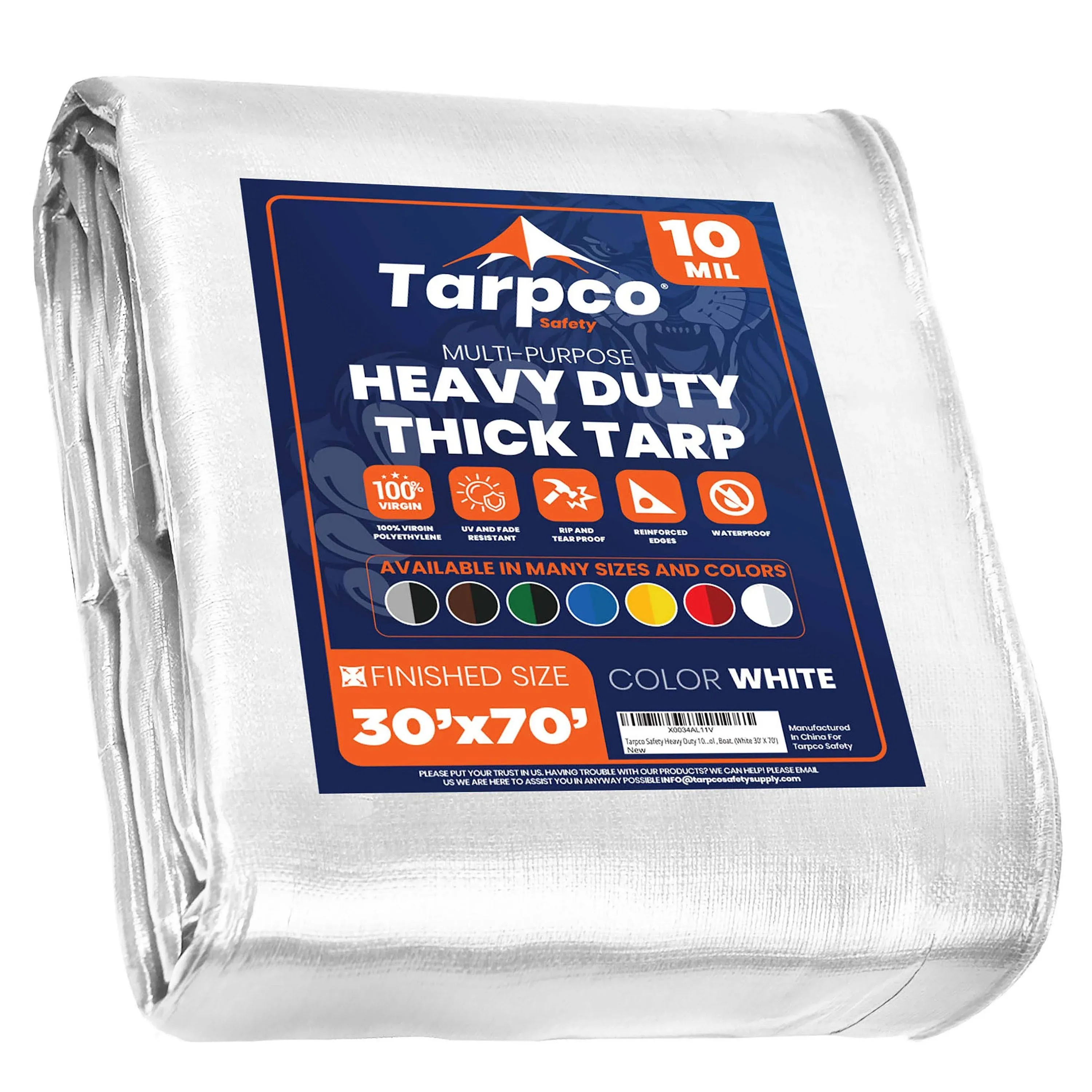 Tarpco Safety Extra Heavy Duty Black Mil Tarp