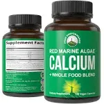 Raw Whole Food Vegan Calcium Supplement by Peak PERFORMANCE. Plant Based Calcium with Vitamin C, D3, K, Magnesium. Capsules for Bone, JOINTS. 120