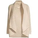 Barefoot Dreams CozyChic Honeycomb Shawl Cardigan L / Sand Dollar