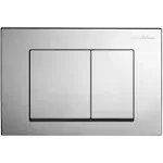 Swiss Madison Well Made Forever Wall Mount Dual Flush Actuator Plate with Square Push Buttons in Chrome