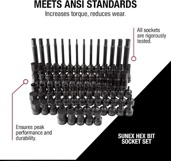 Sunex Drive Master Hex Bit Impact Socket Set