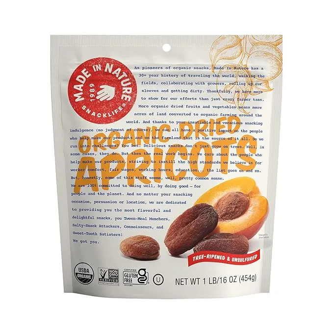 Made in Nature Apricots, Organic, Dried