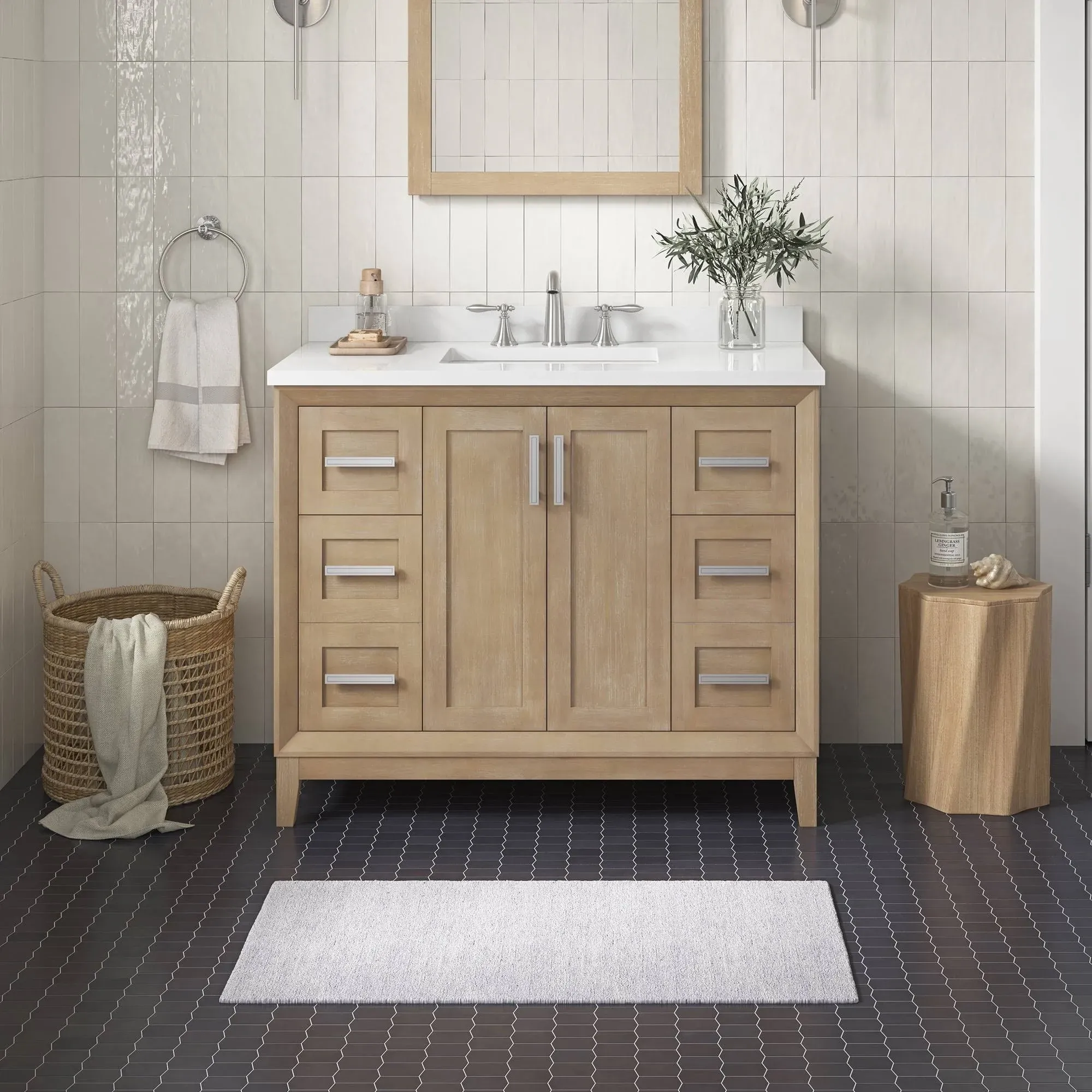 Ove Decors Maverick 42 in. Single Sink Bathroom Vanity, in Antique Oak