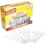 Glad - Clear Plastic Premium Assorted Cutlery, 240-Count