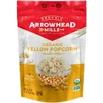 Arrowhead Mills - Organic Popcorn - Yellow - Case of 6 - 28 oz.