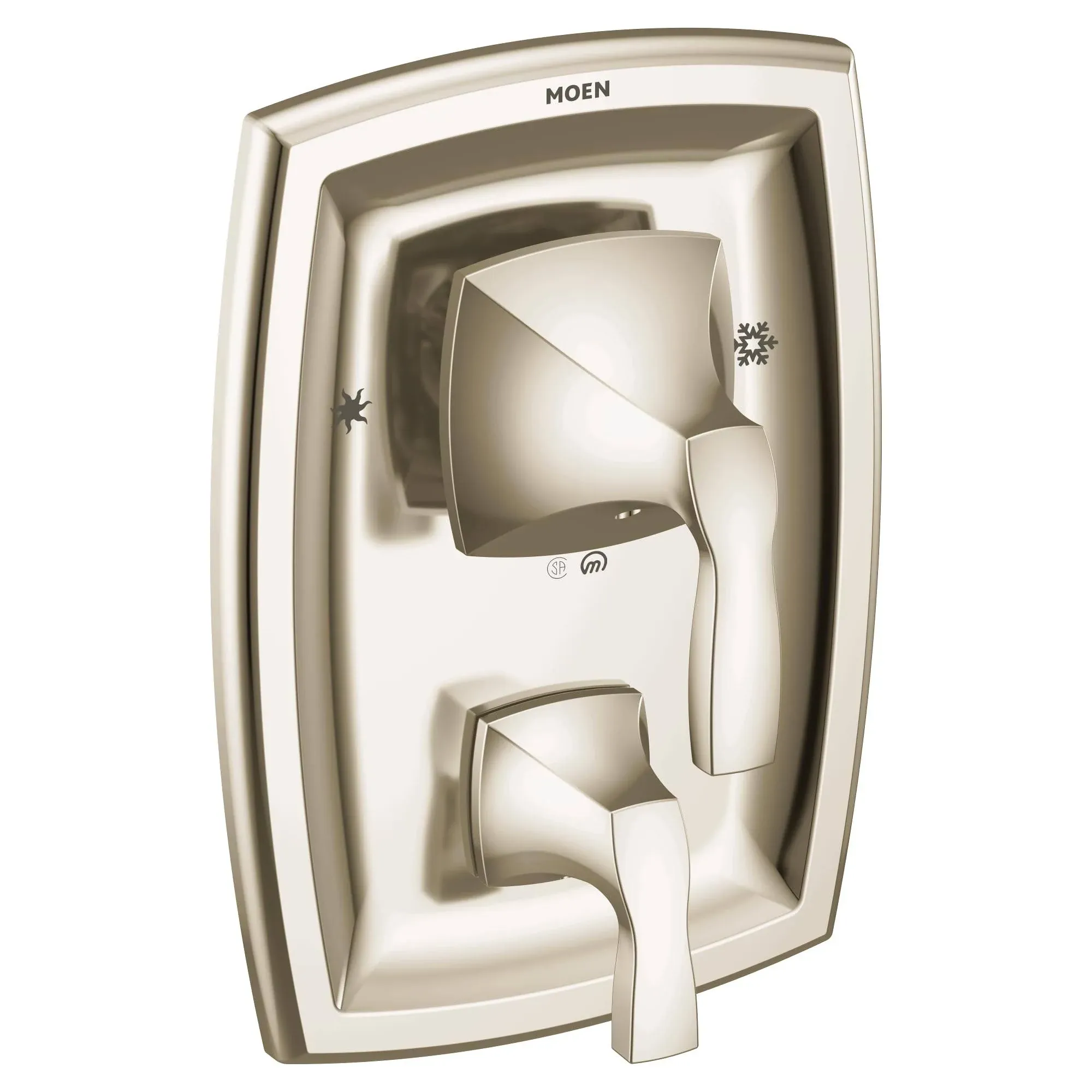 Moen T2690NL Voss Posi-Temp with Built-in 3-Function Transfer Valve Trim Kit, Valve Required, Polished Nickel