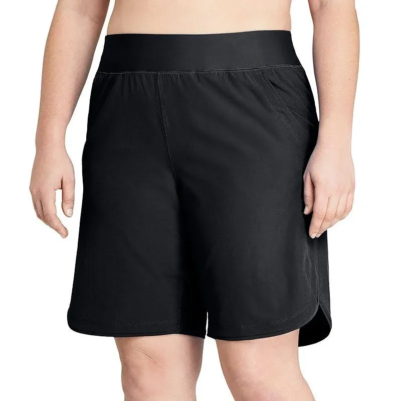 Lands' End Women's Plus Size Quick Dry Modest Board Shorts