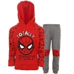 Marvel Avengers Spider-Man Little Boys Fleece Pullover Hoodie and Jogger Pants Outfit Set Red 6