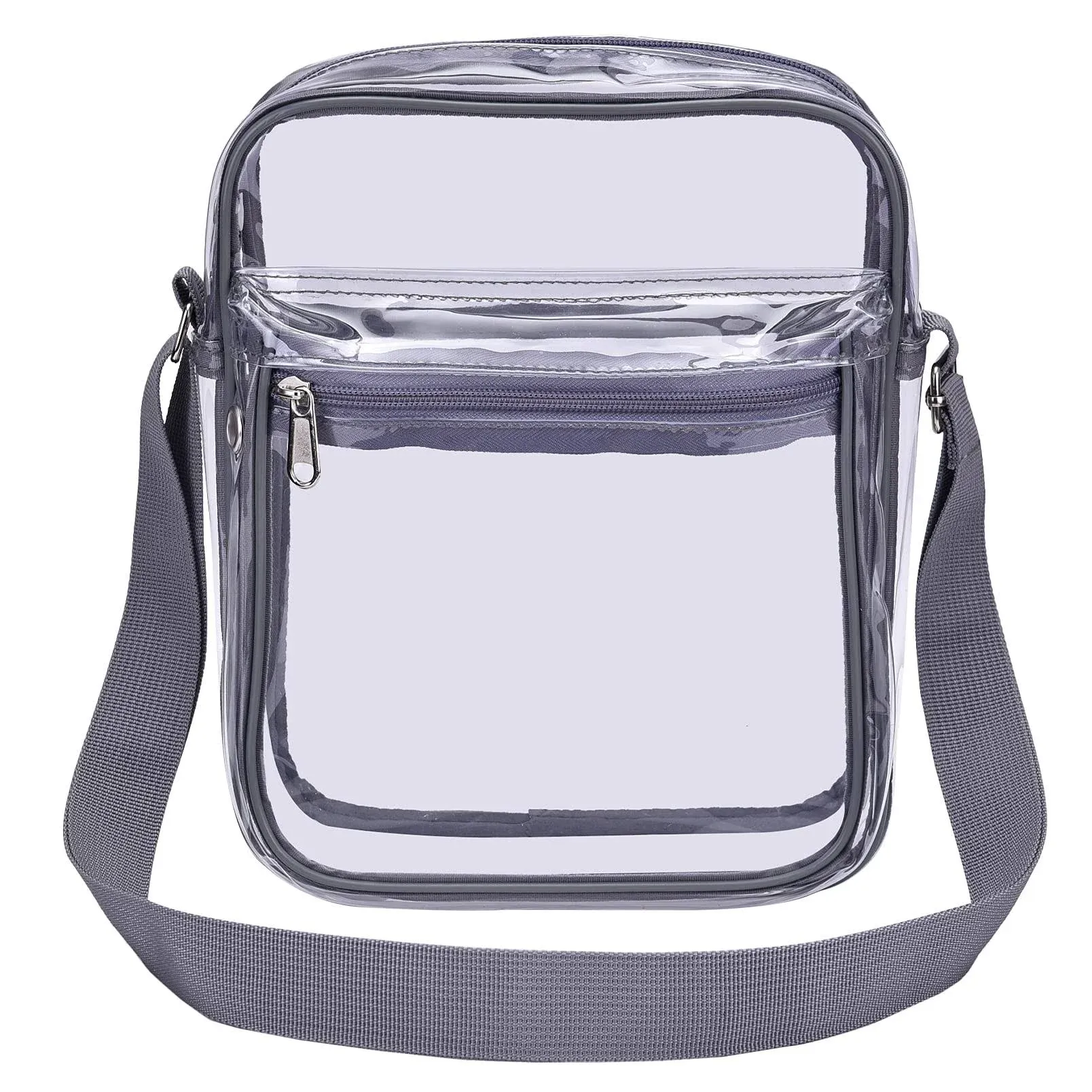 USPECLARE Clear Purse Stadium Clear Messenger Bag Stadium Approved Clear Crossbody Bag for Concerts Sports FestivalsRed