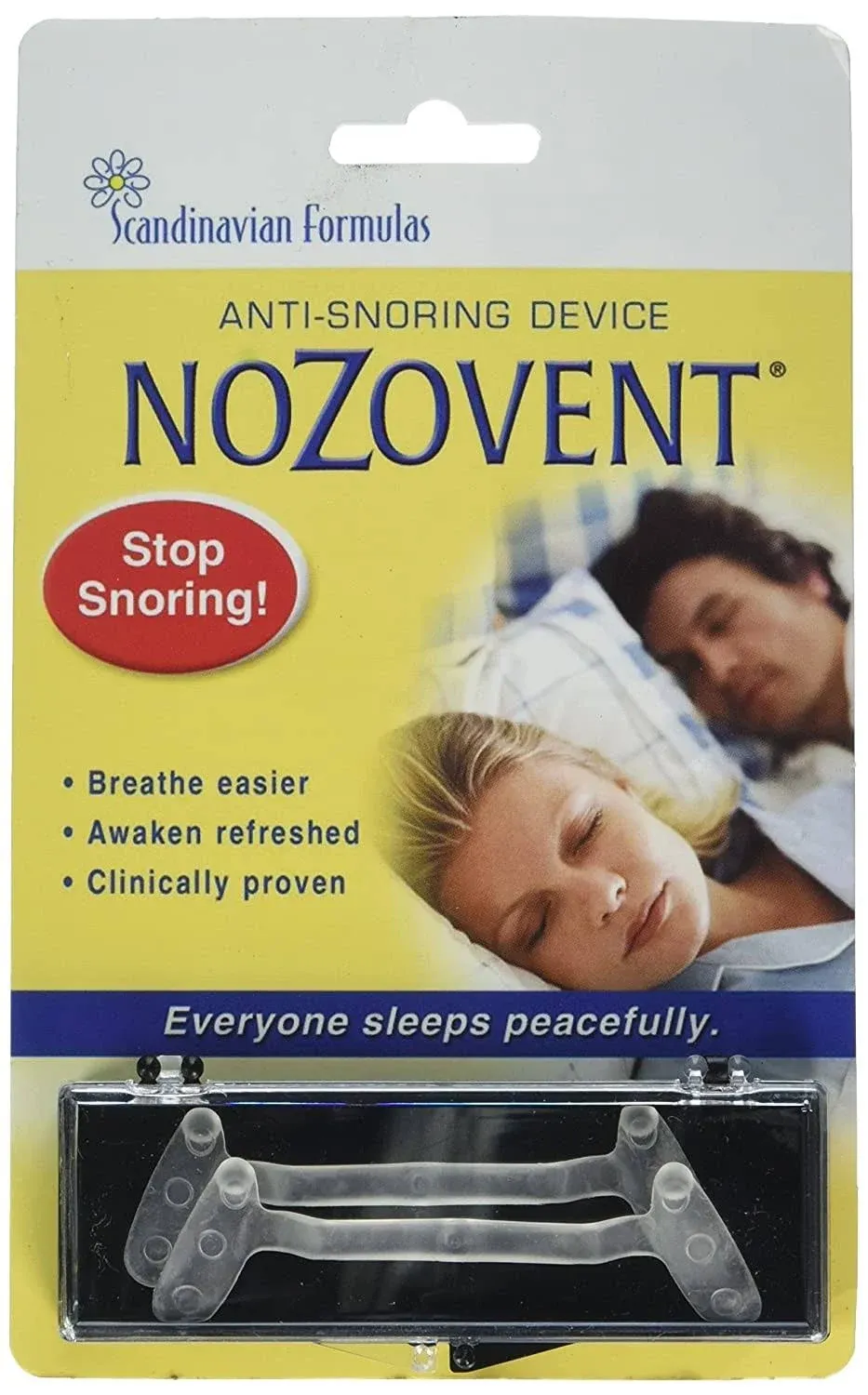 Scandinavian Formulas, Nozovent Anti-Snoring Device, 2 ct