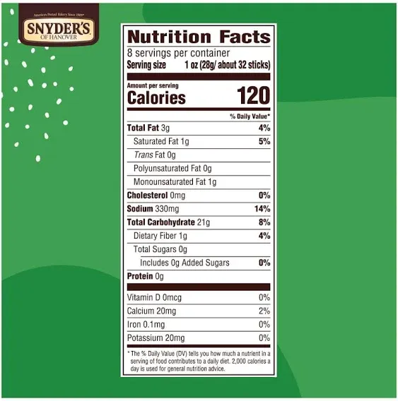 Snyder's Of Hanover Pretzel Sticks, Gluten Free - NET WT 8 OZ (226 g)