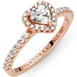 Pandora Rose Gold Sparkling Elevated Heart Ring