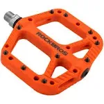 ROCKBROS MTB Pedals Nylon Composite 9/16" – Wide Flat Platform, Anti-Slip