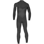 O'neill 3/2mm Ninja Men's Chest Zip Full Wetsuit Large Black/Black