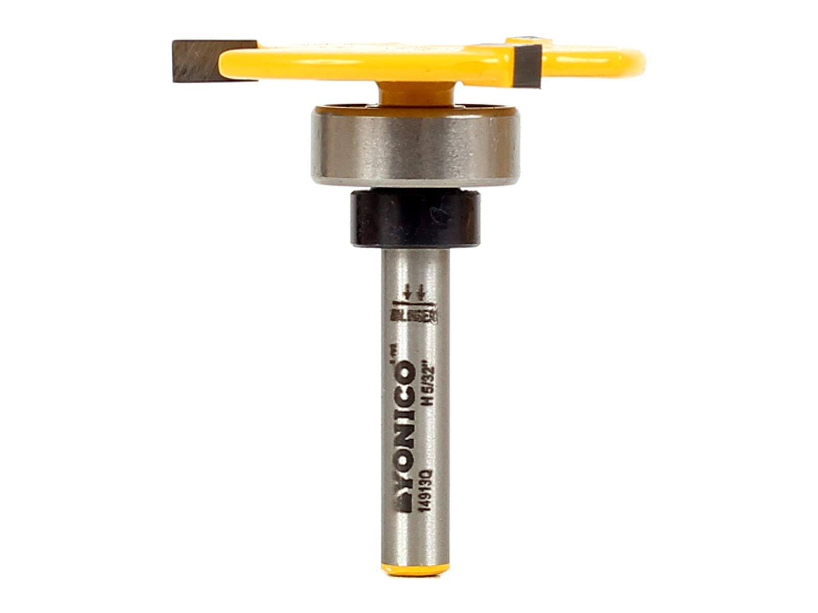 YONICO Top Bearing Slot Cutter Router Bit 5/32-Inch x 1/2-Inch 1/4-Inch Shank 14913q