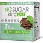 No Sugar Company, Keto Bar, Chocolate Mint