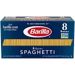 Barilla Spaghetti Pasta, 16 oz. Box (Pack of 8) - Non-GMO Pasta Made with Durum Wheat Semolina - Kosher Certified Pasta