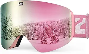 ZIONOR X11 Ski Goggles Magnetic Cylindrical Snowboard Snow Goggles for Men Women