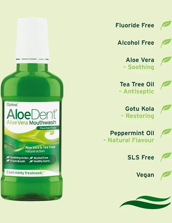 (2 Pack) - Aloe Dent - Aloe Vera Mouthwash | 250ml | 2 Pack Bundle