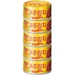 Dongwon Tuna Can With Hot Pepper Sauce, 3.5 Ounce(100g) x 5can - Korean Canned T