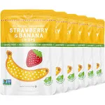 Nature’s Turn Freeze-Dried Fruit Snacks, Strawberry Banana Crisps, Pack of 6 (0.53 oz Each)