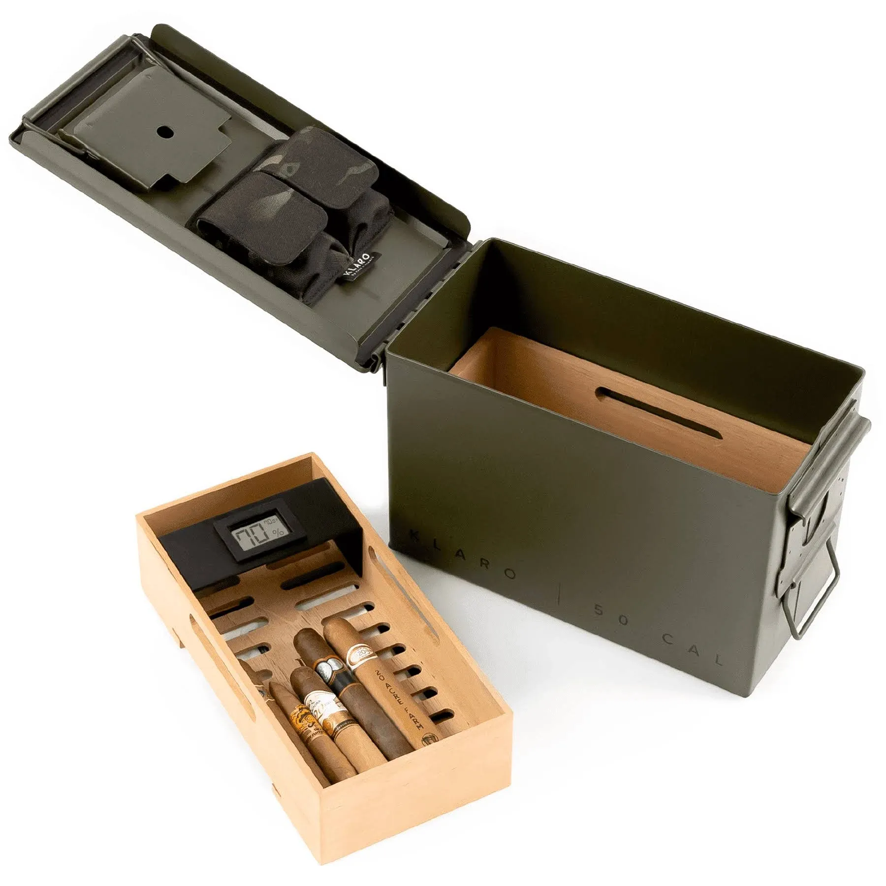 Case Elegance - The Smoke Can 50 Cal Humidor - Green