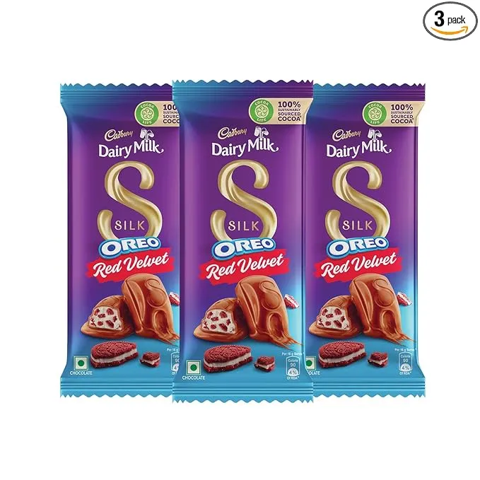 Cadbury Dairy Milk Silk Oreo Red Velvet, 130g - Pack of 3