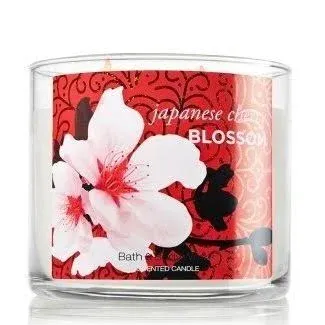 Bath and Body Works Japanese Cherry Blossom 3-Wick Candle 14.5 Ounce