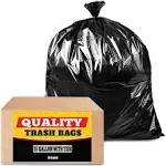 55 Gallon Trash Bags, 35 x 55â€\x9d Large Industrial Black Trash Bags (50 COUNT) -.