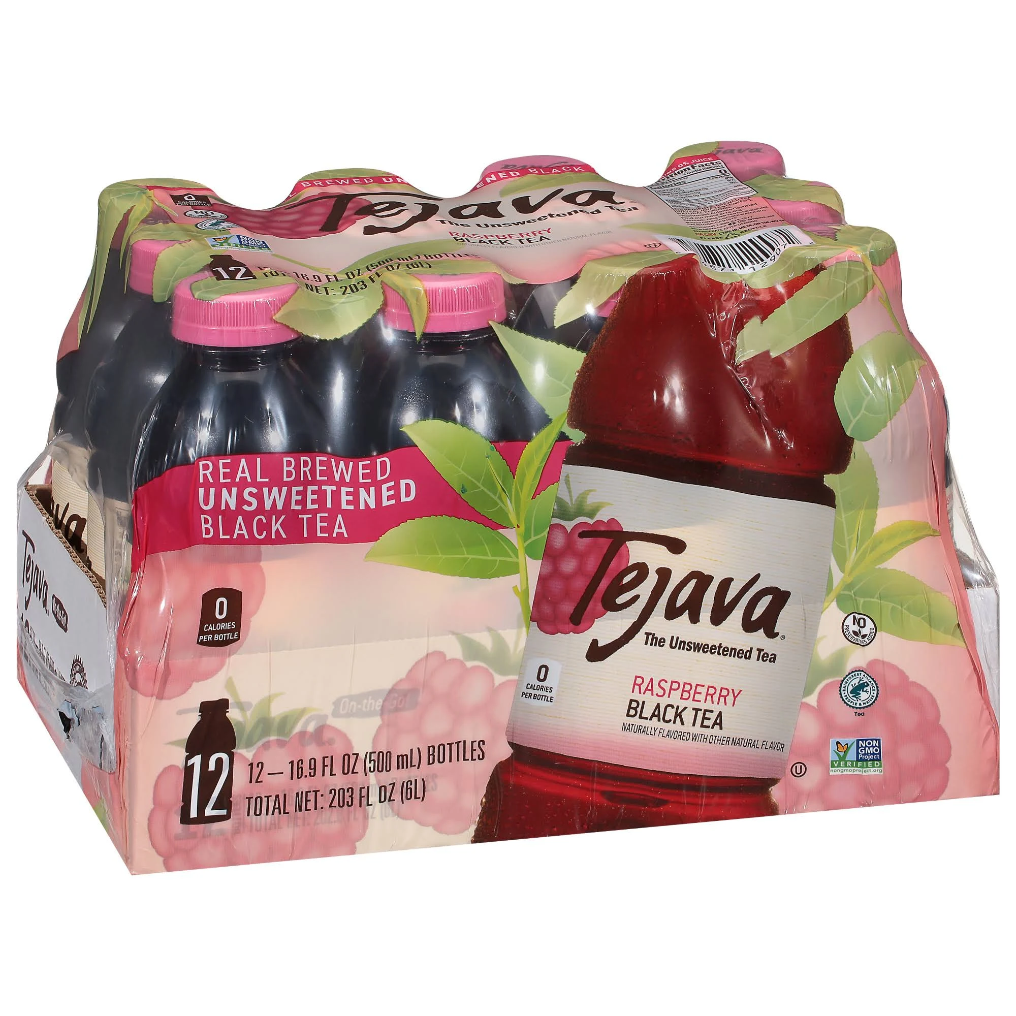 Tejava Unsweetened Raspberry Black Iced Tea, 16.9oz Pet Bottles, Award Winning ...