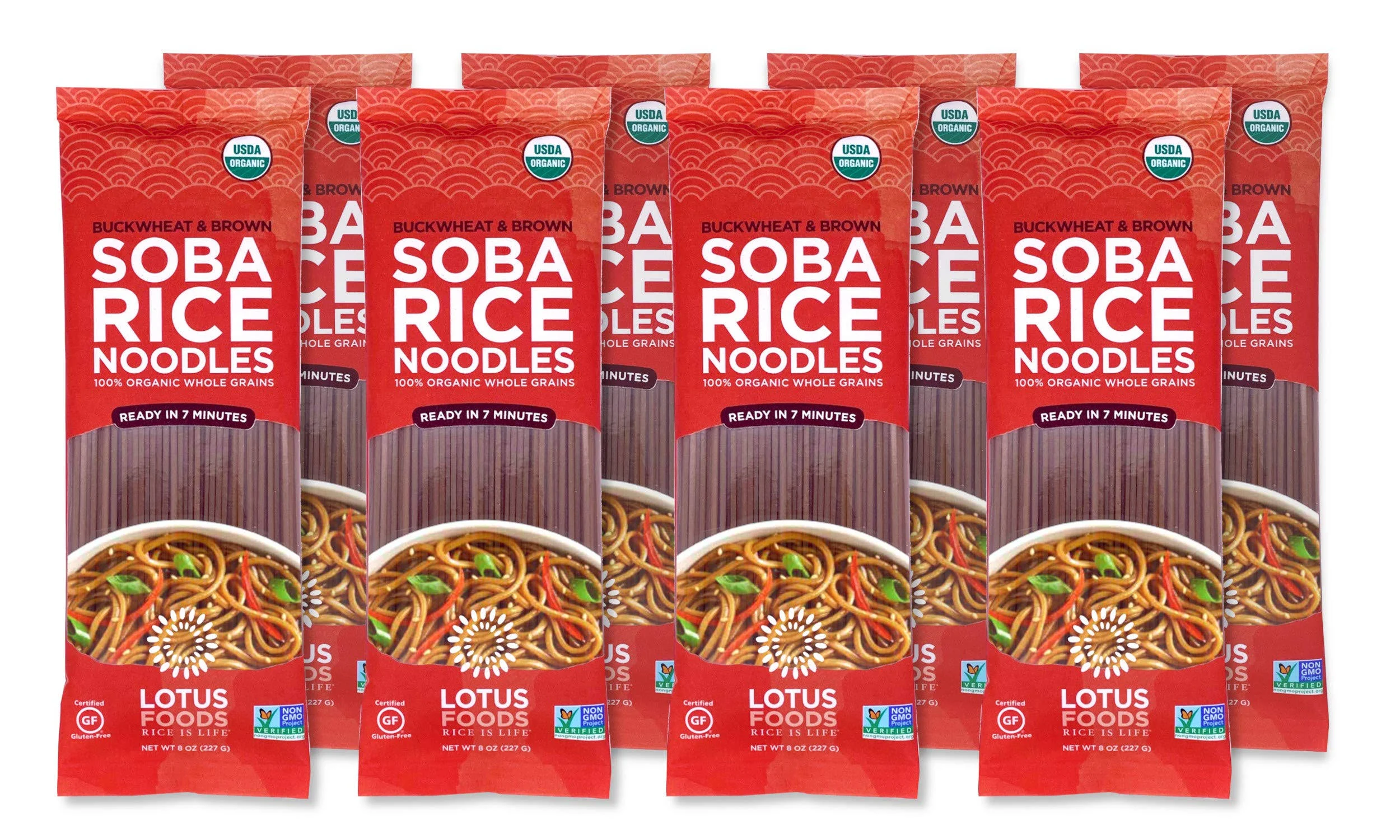 Organic Buckwheat & Brown Soba Rice Noodles 8-Pack