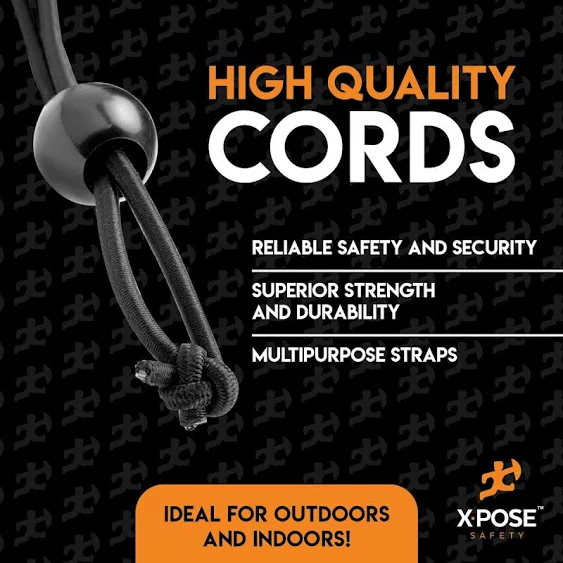 Xpose Safety Assorted Black and White Heavy-Duty Bungee Ball Cords