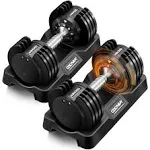 Adjustable Dumbbell Set, 25lb/55lb Free Weight Set Pair Fast Adjust Dumbbell Weight for Exercises,Dumbbells for Men and Women Home Gym Workout