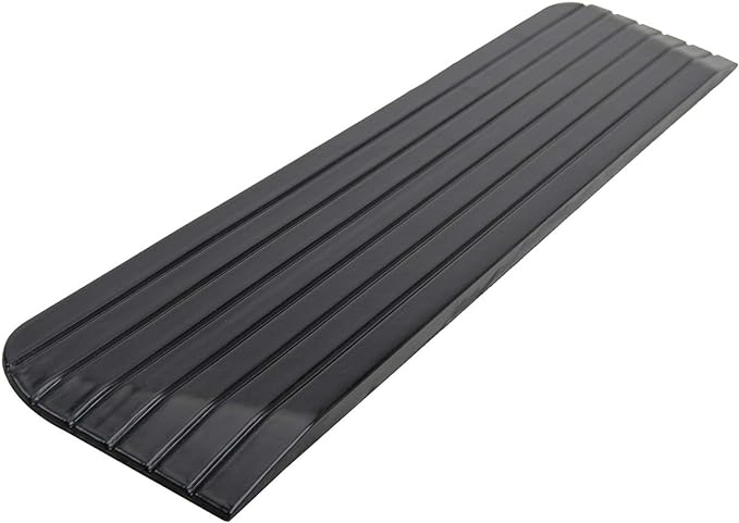 1" Rise Solid Rubber Threshold Ramp for Wheelchair Scooter Doorway 1 Pack 43.3 x 8 x 1 Threshold Ramps (1" High, 1 Pack)