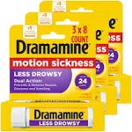 Dramamine Motion Sickness Relief - All Day Less Drowsy, 8 Count