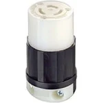 Leviton 7314-C 20 Amp, 125/250 Volt, Locking Connector, Industrial Grade, Non-Grounding, Black-White